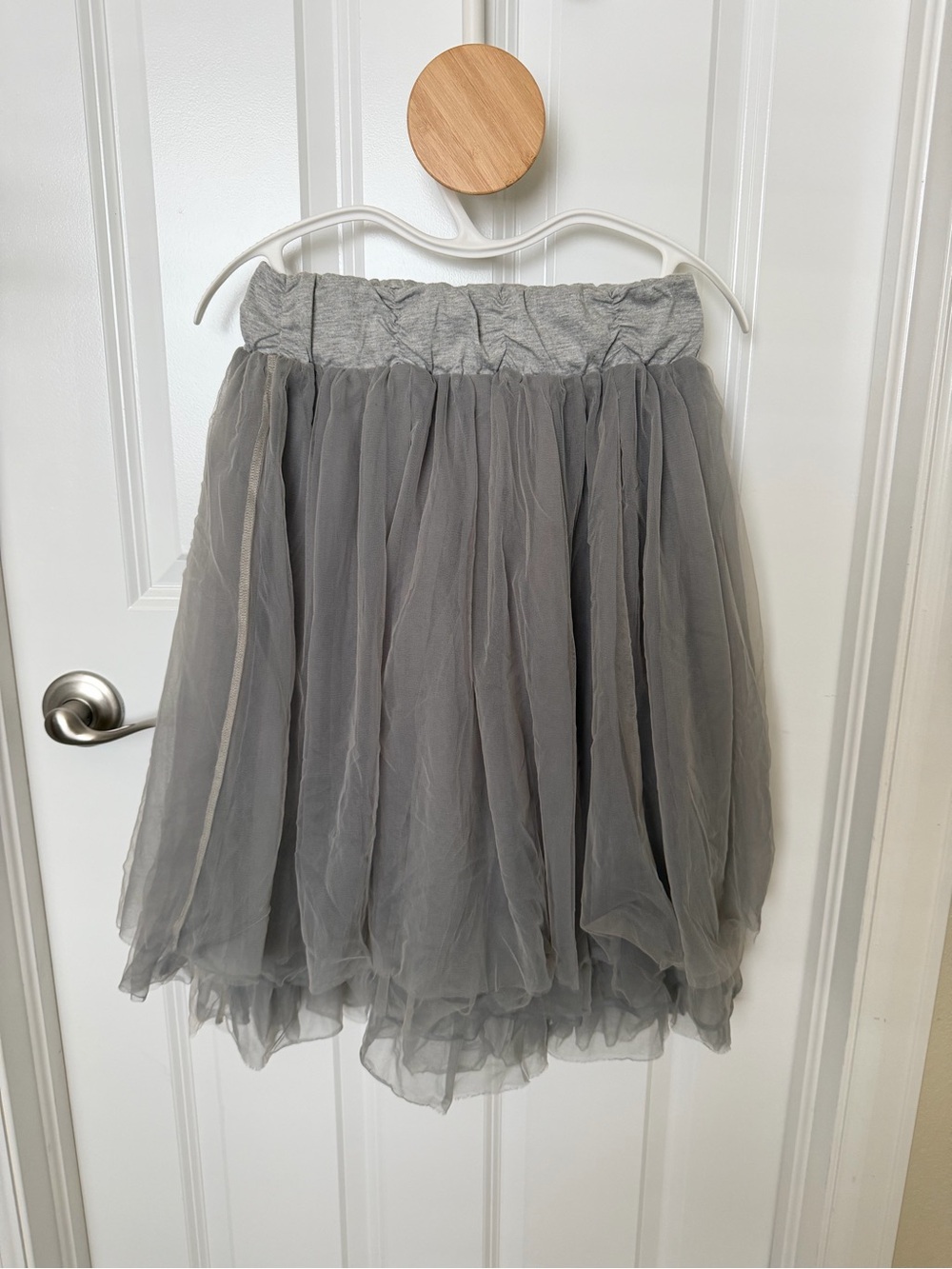 Lily Brown Gray Tulle Tutu Skirt Layered Mesh Skirt Size 160